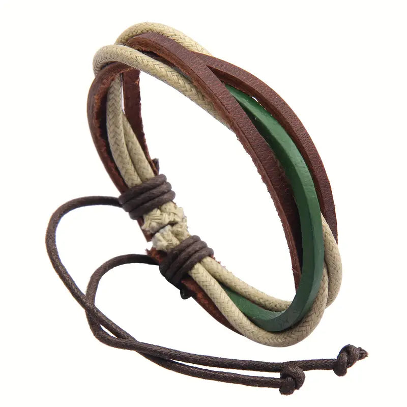 Casual Hand-Braided Bracelet with Versatile Mixed Colors