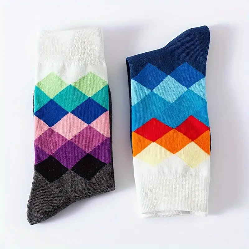 Geometric Pattern Socks Set